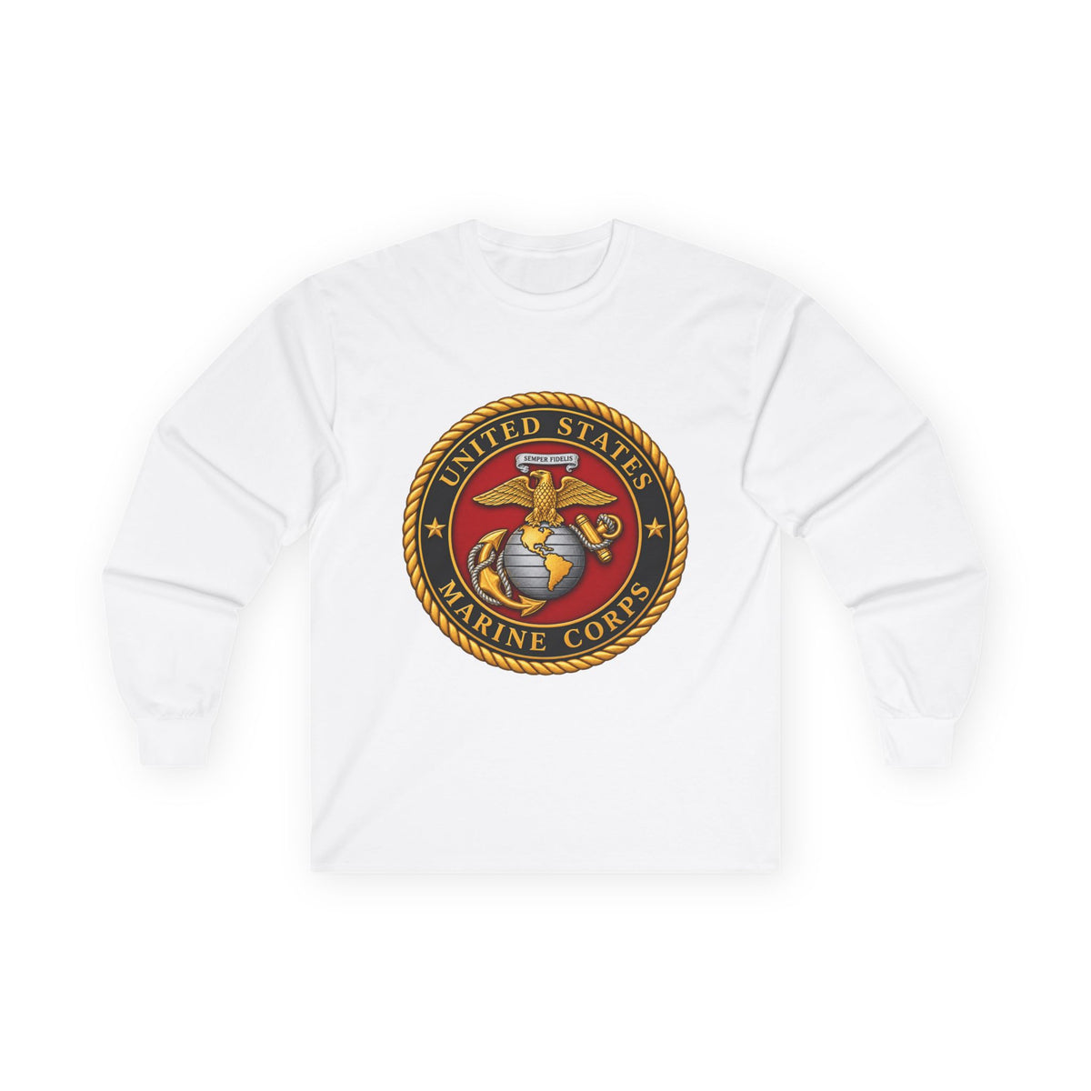 U.S. Marine Corps Emblem - Unisex Ultra Cotton Long Sleeve Tee