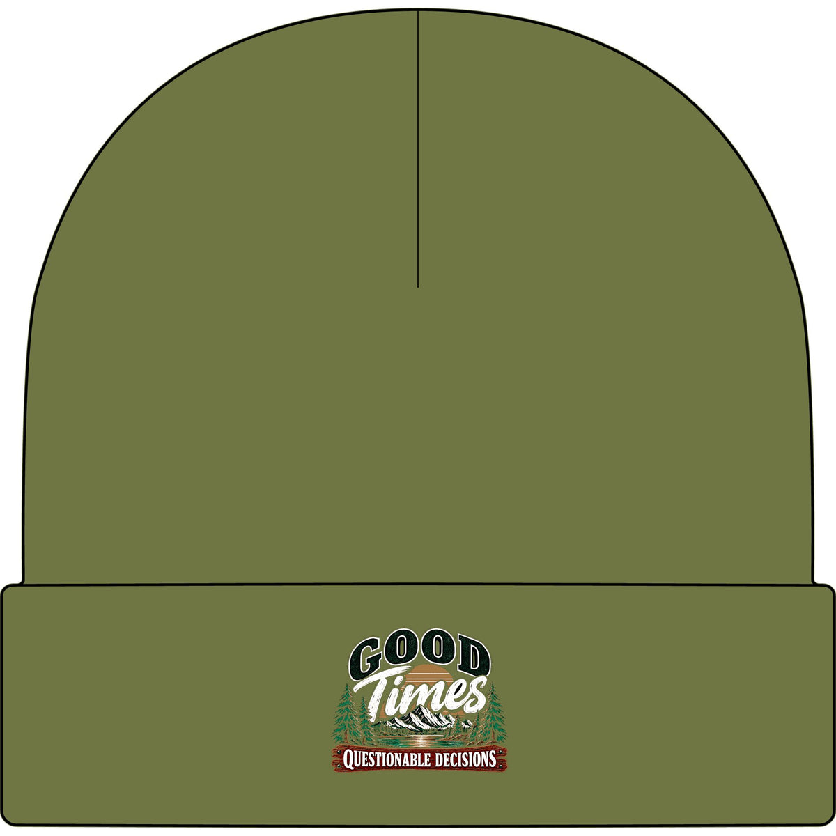 Good Times Questionable Decisions - AS Colour 1107 Cuff Beanie