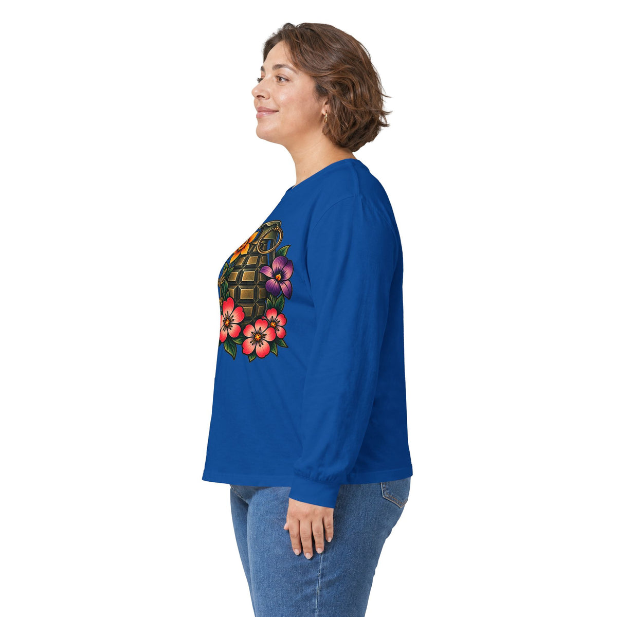Fragile Like a Bomb - Floral Grenade - Unisex Ultra Cotton Long Sleeve Tee
