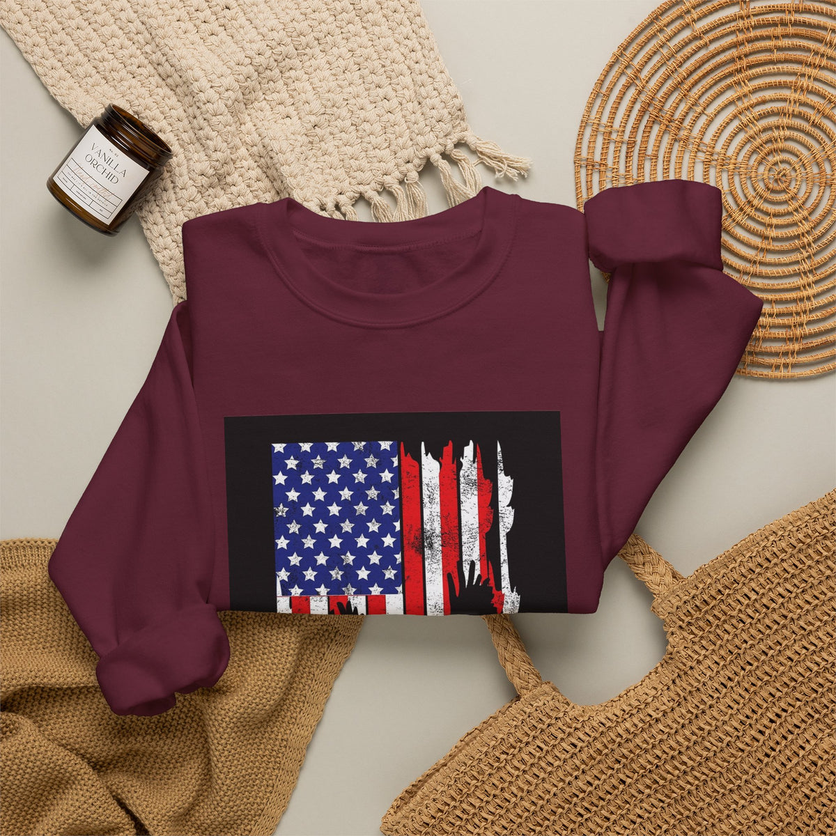 Old Glory Eagle - Crewneck Sweatshirt