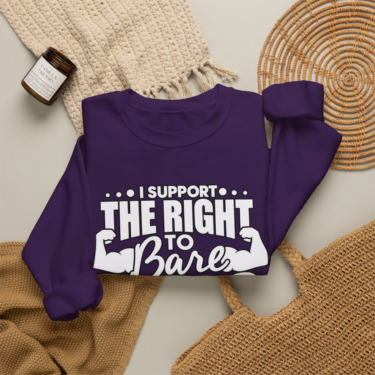 I Support the Right to Bare Arms - Crewneck Sweatshirt