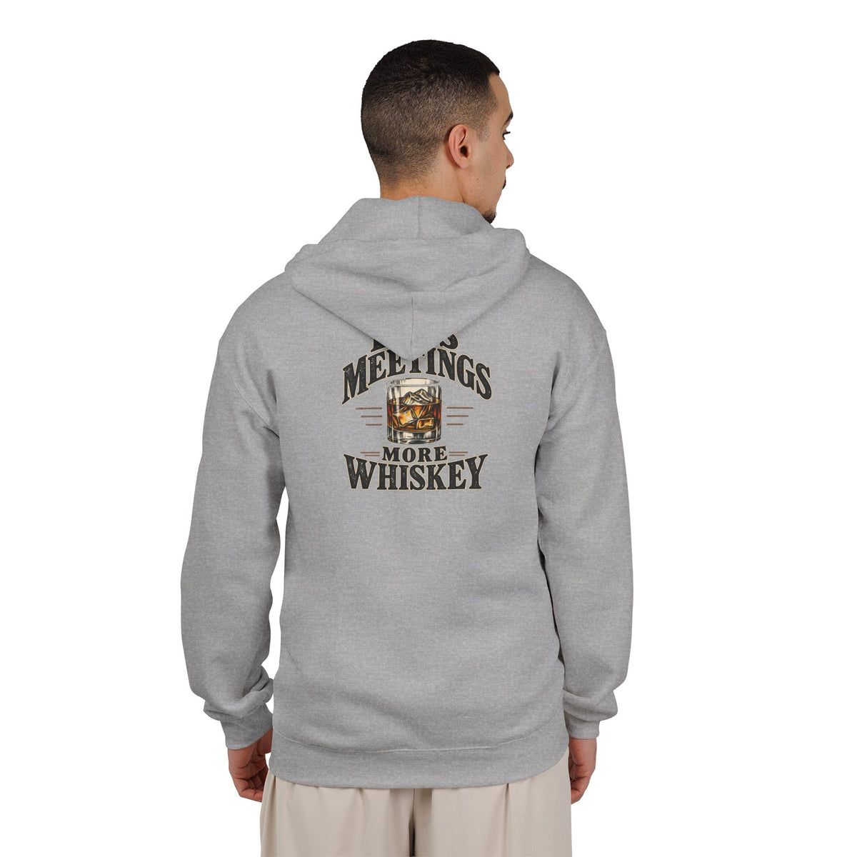 Less Meetings More Whiskey - Full-Zip Hooded Sweatshirt