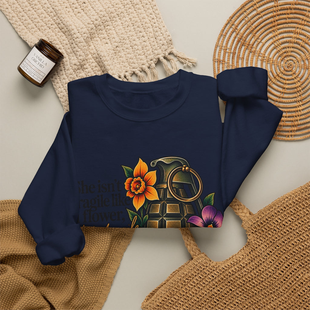 Fragile Like a Bomb - Floral Grenade - Crewneck Sweatshirt