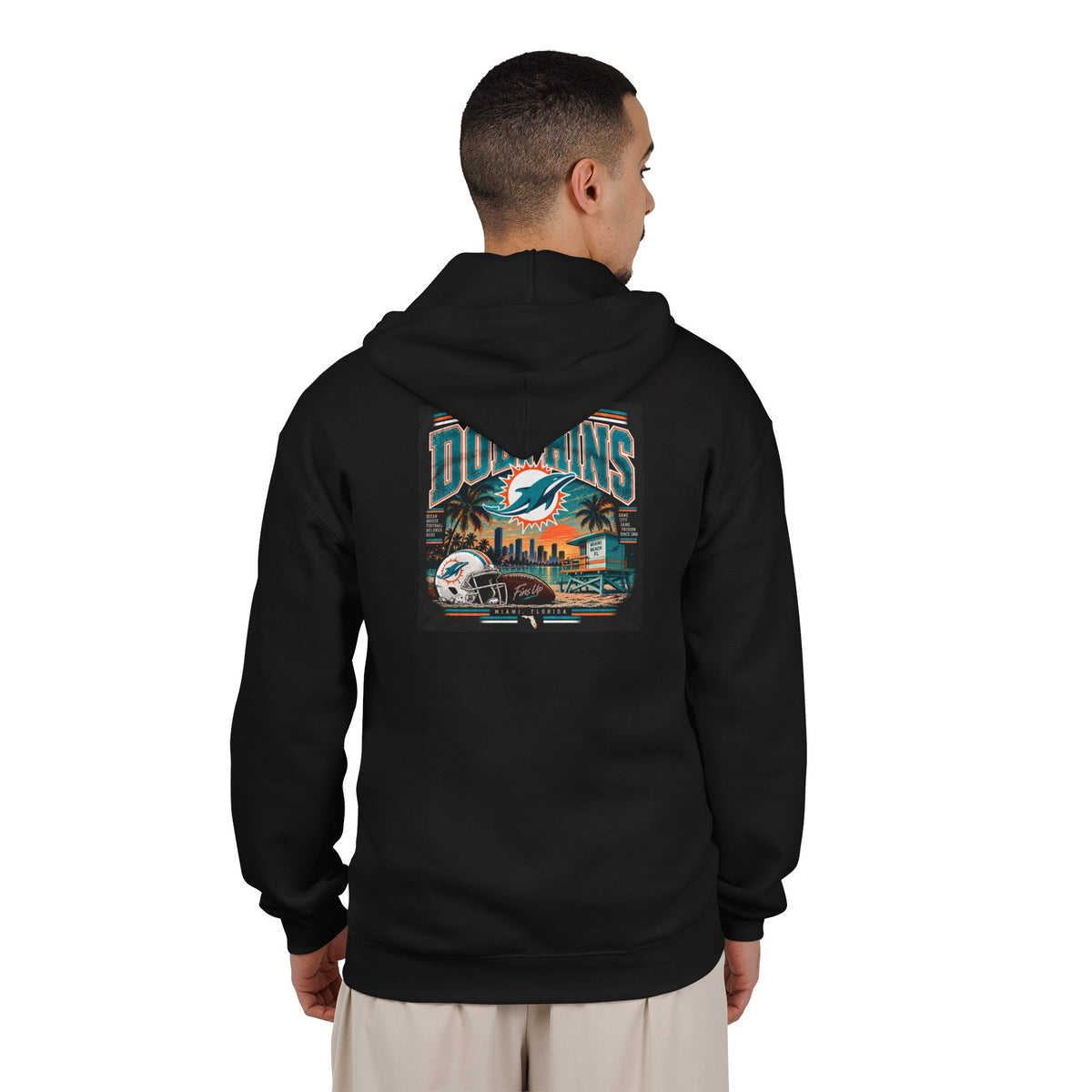 Miami Dolphins - Full-Zip Hooded Sweatshirt