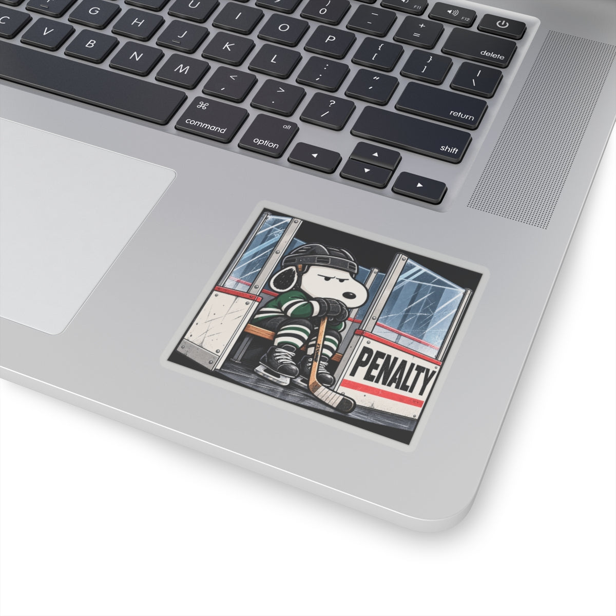 Snoopy Hockey Penalty Box Green - Kiss-Cut Sticker