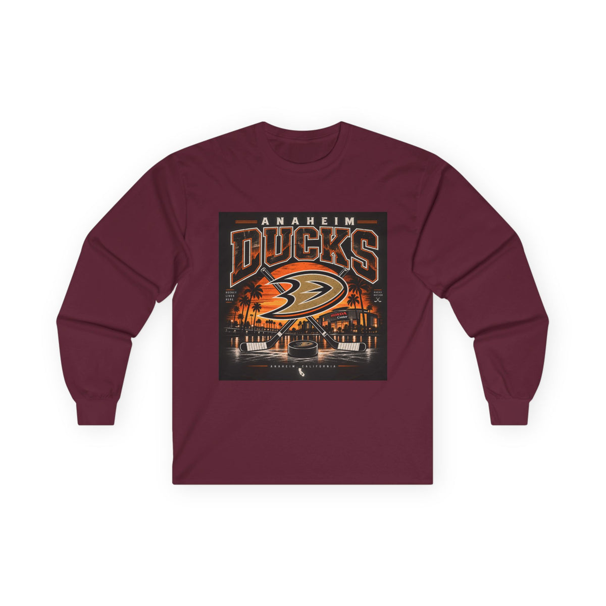 Anaheim Ducks Hockey Nights - Unisex Ultra Cotton Long Sleeve Tee
