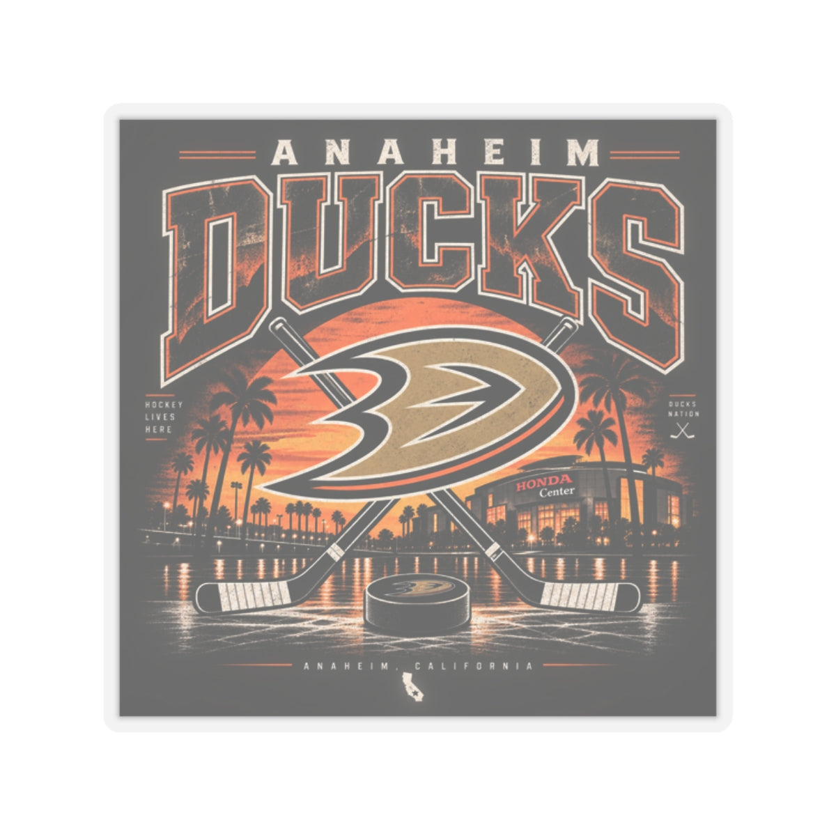 Anaheim Ducks - Kiss-Cut Sticker