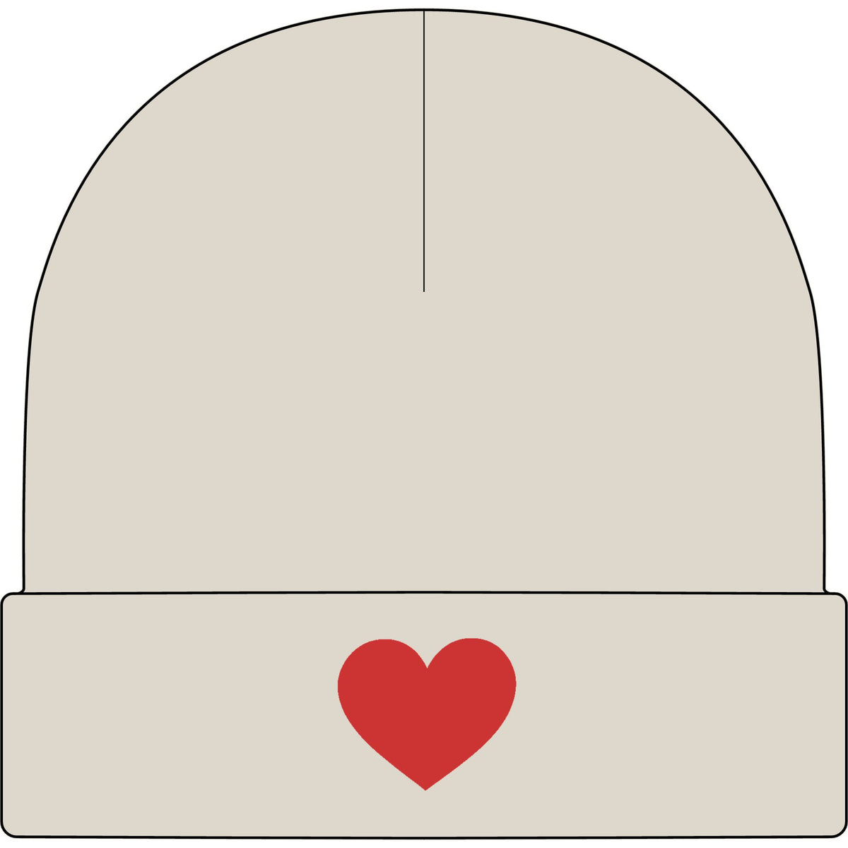 Heart - AS Colour 1107 Cuff Beanie