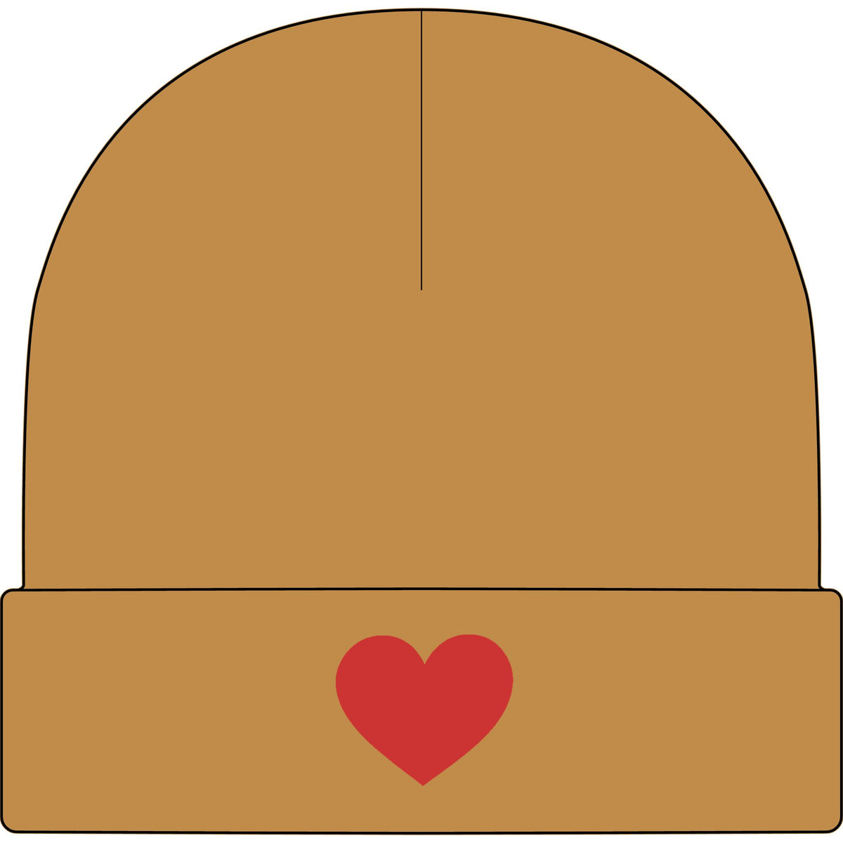 Heart - AS Colour 1107 Cuff Beanie