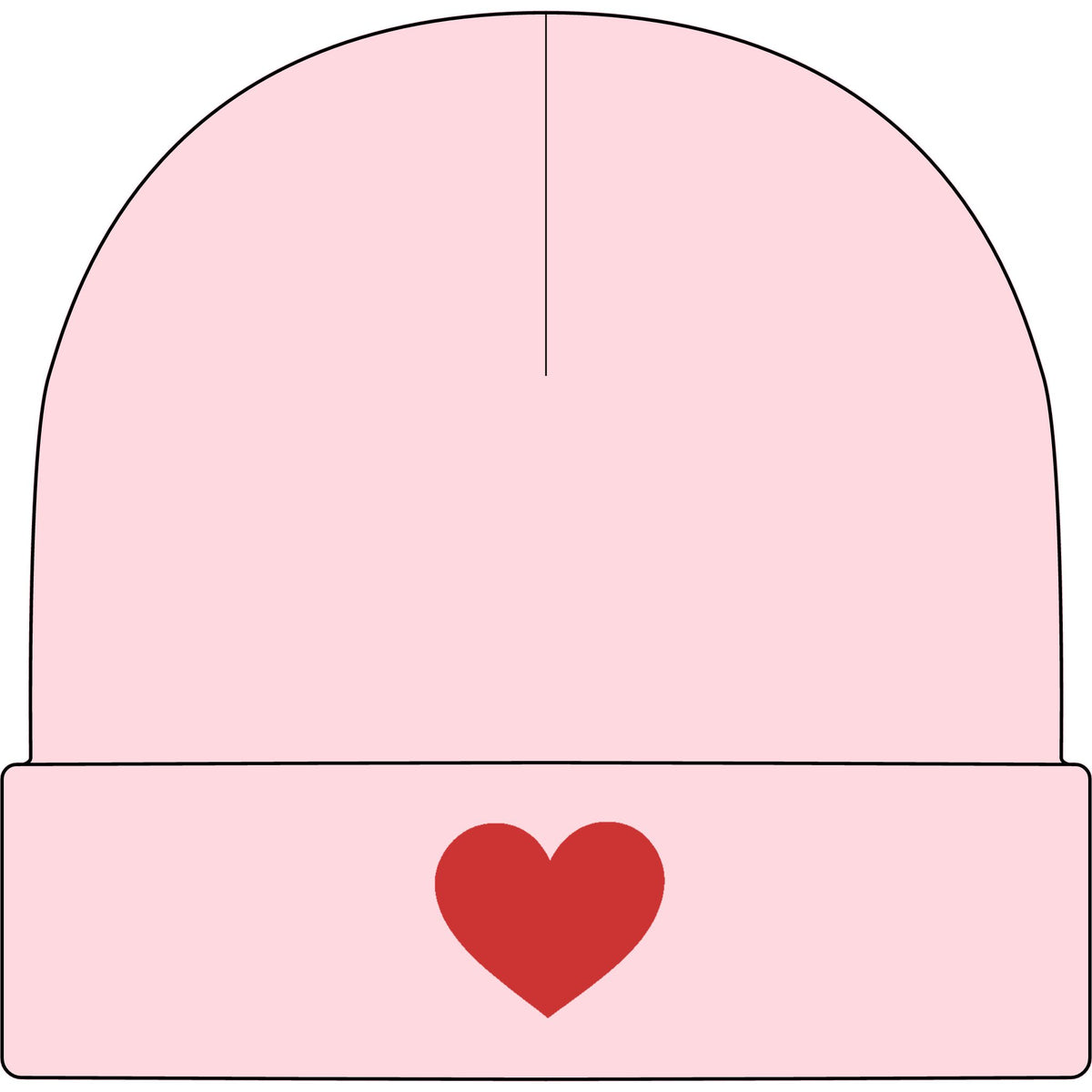 Heart - AS Colour 1107 Cuff Beanie