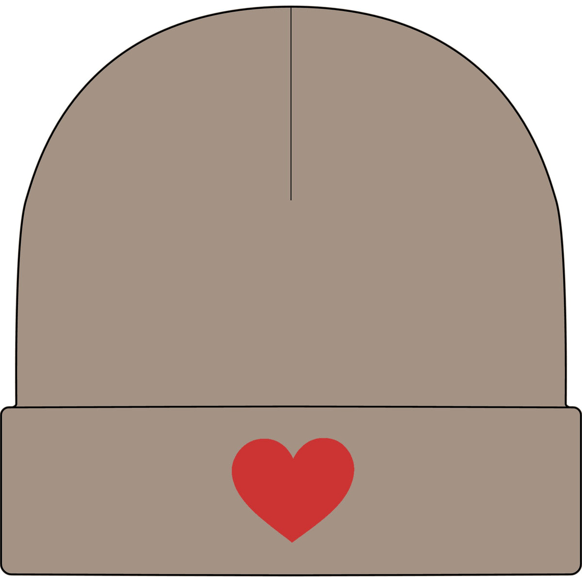 Heart - AS Colour 1107 Cuff Beanie