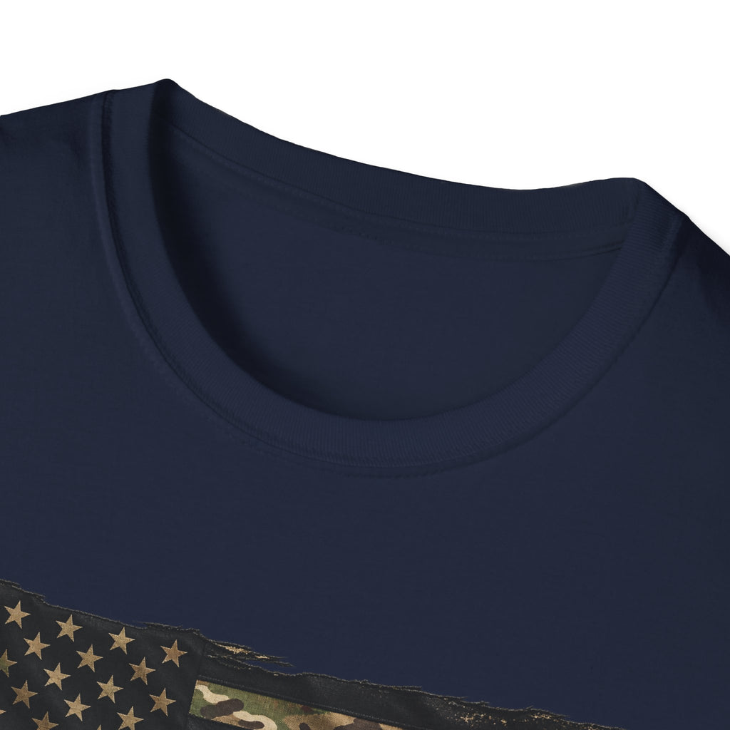 Black and Multicam American Flag - Classic Tee
