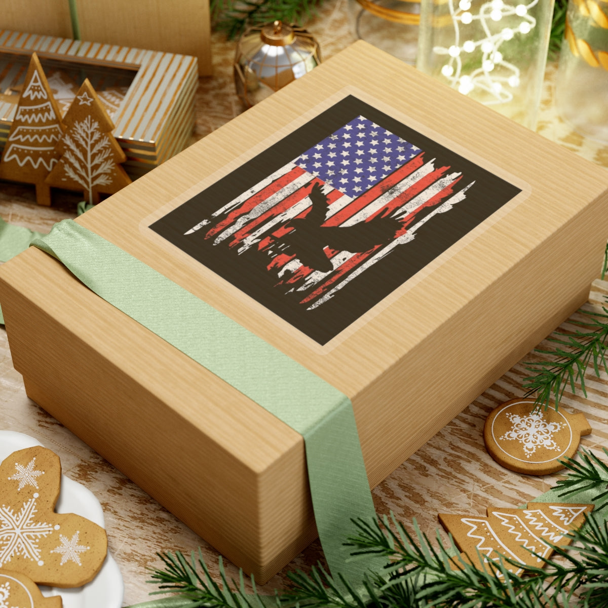 Old Glory Eagle - Kiss-Cut Sticker