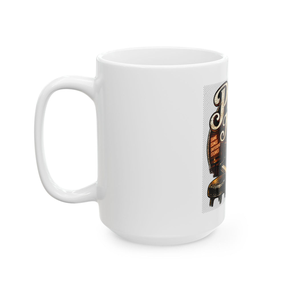 Piano Man Retro Bar - Ceramic Mug 11oz and 15oz
