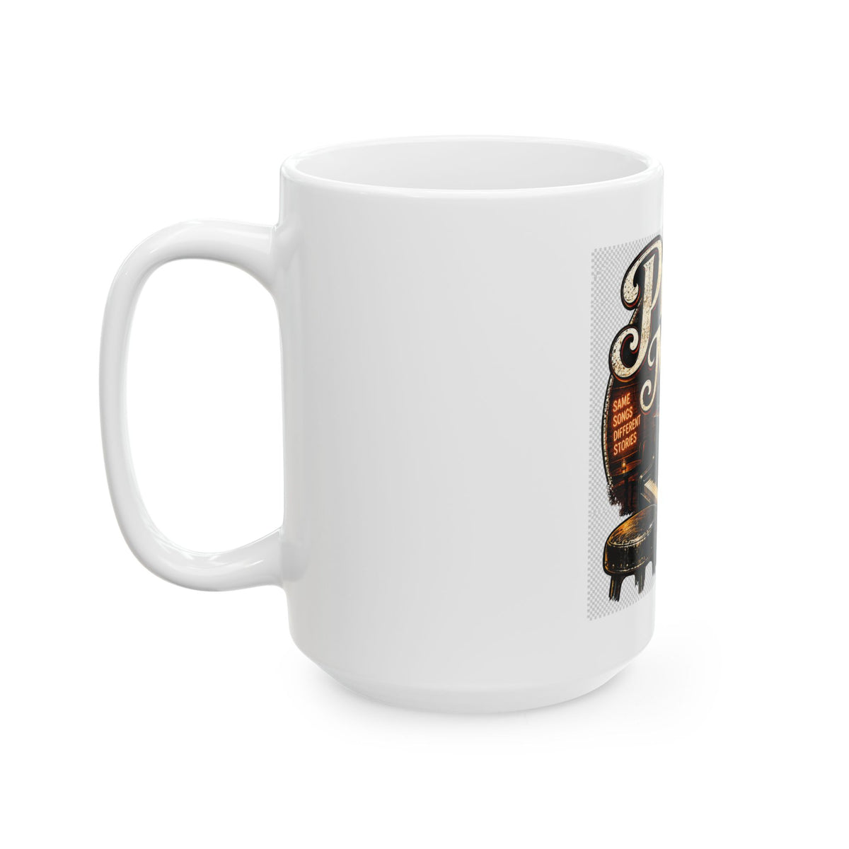 Piano Man Retro Bar - Ceramic Mug 11oz and 15oz