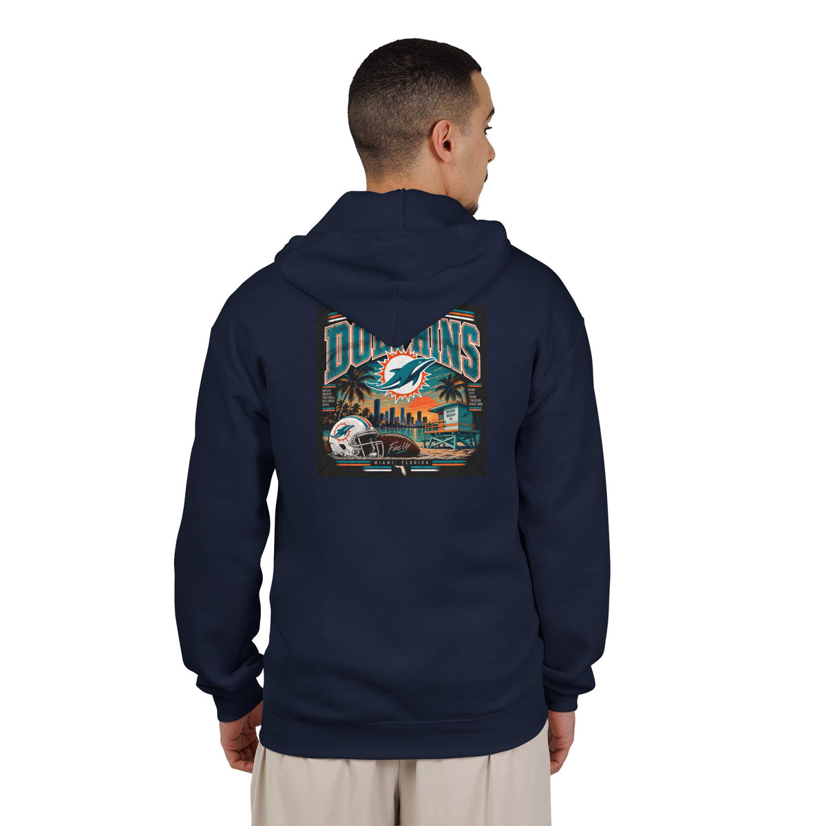 Miami Dolphins - Full-Zip Hooded Sweatshirt