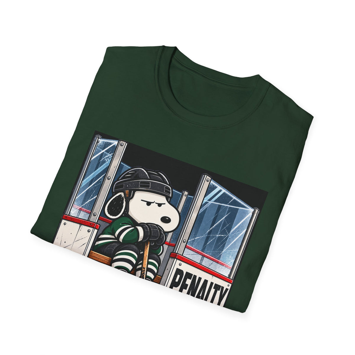 Snoopy Hockey Penalty Box Green - Classic Tee