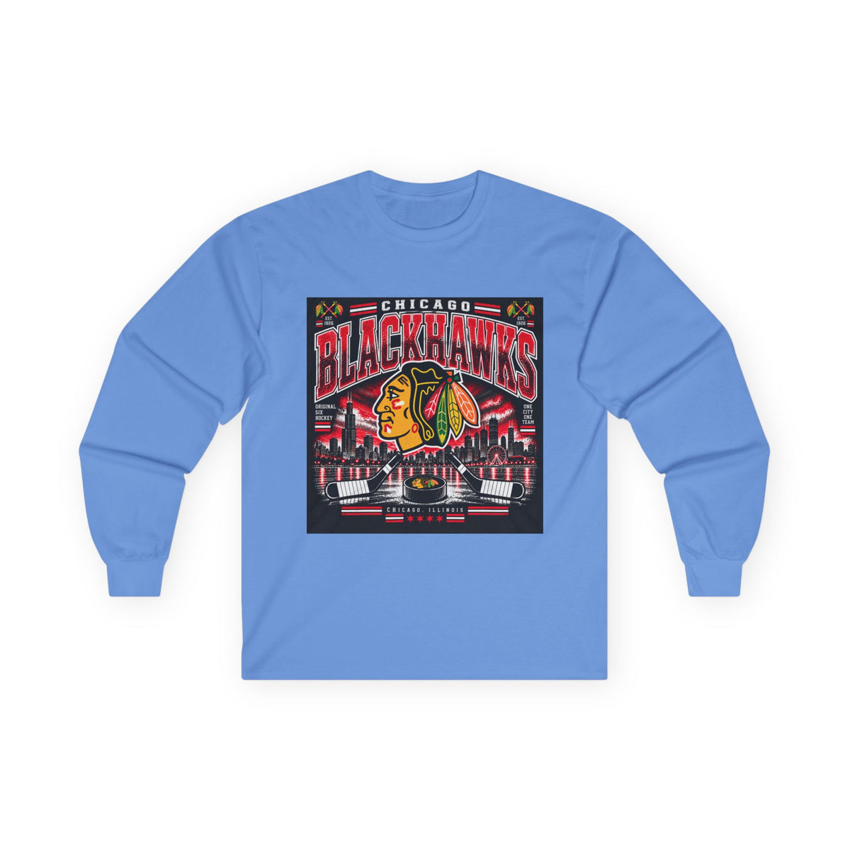 Chicago Blackhawks Heritage - Unisex Ultra Cotton Long Sleeve Tee