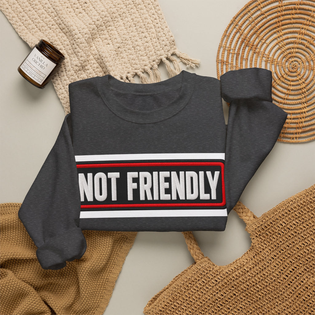 Not Friendly - Service Dog Patch - Crewneck Sweatshirt