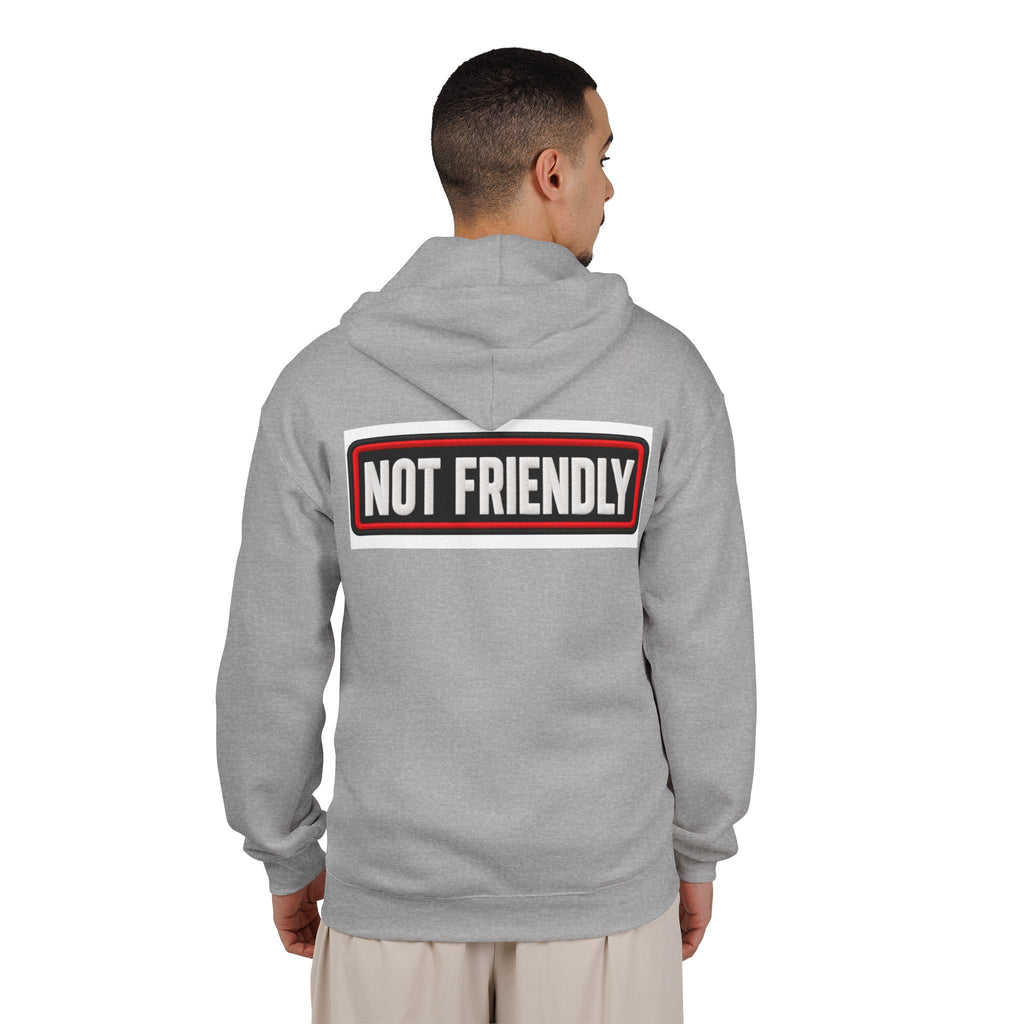 Not Friendly - Service Dog Patch - Full-Zip Hooded Sweatshirt