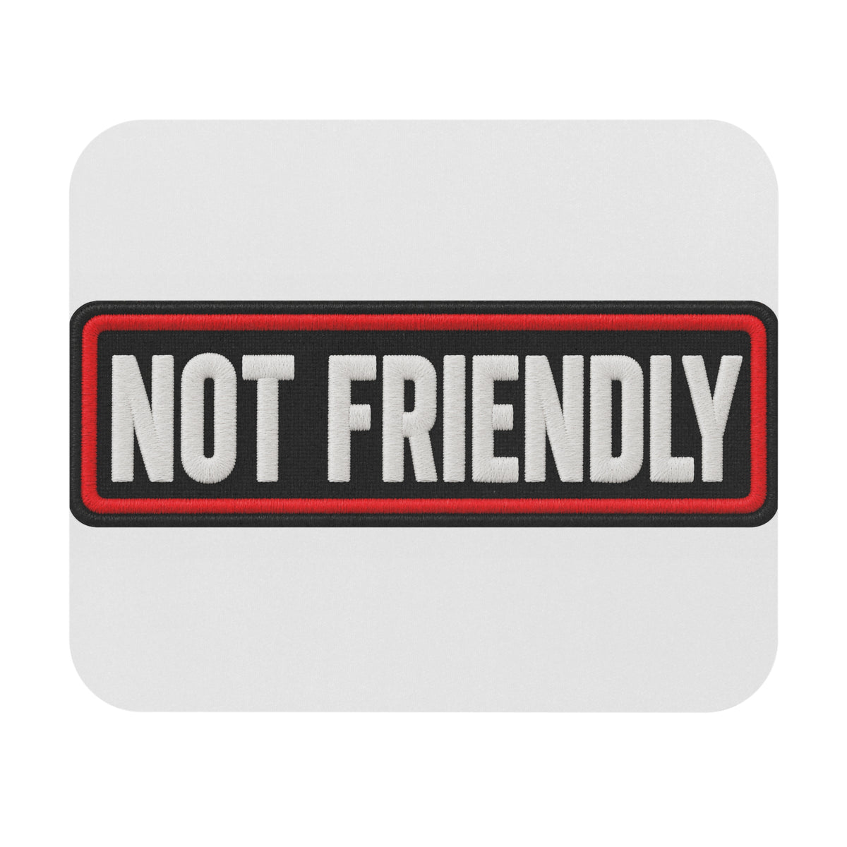 Not Friendly - Service Dog Patch - Mouse Pad