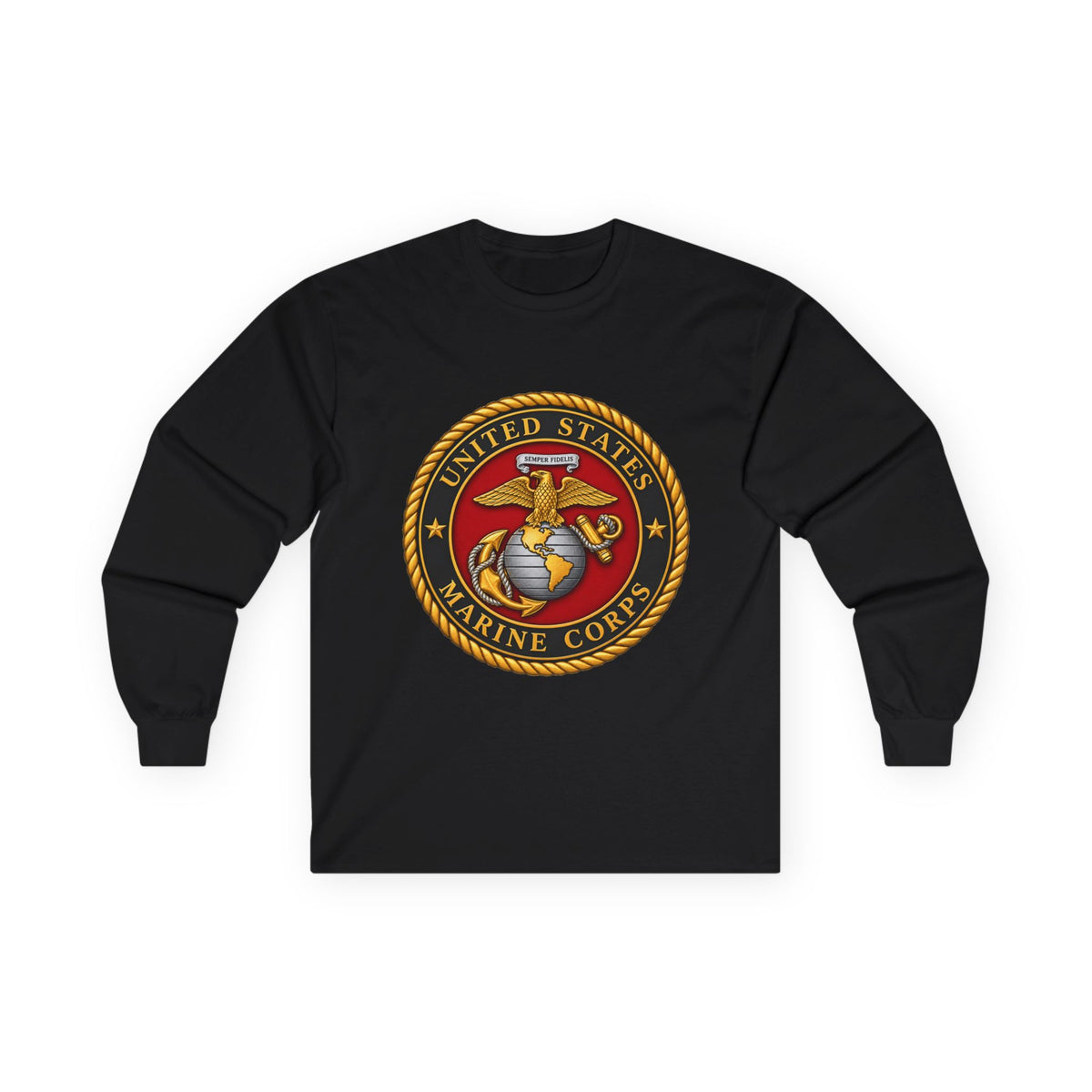 U.S. Marine Corps Emblem - Unisex Ultra Cotton Long Sleeve Tee