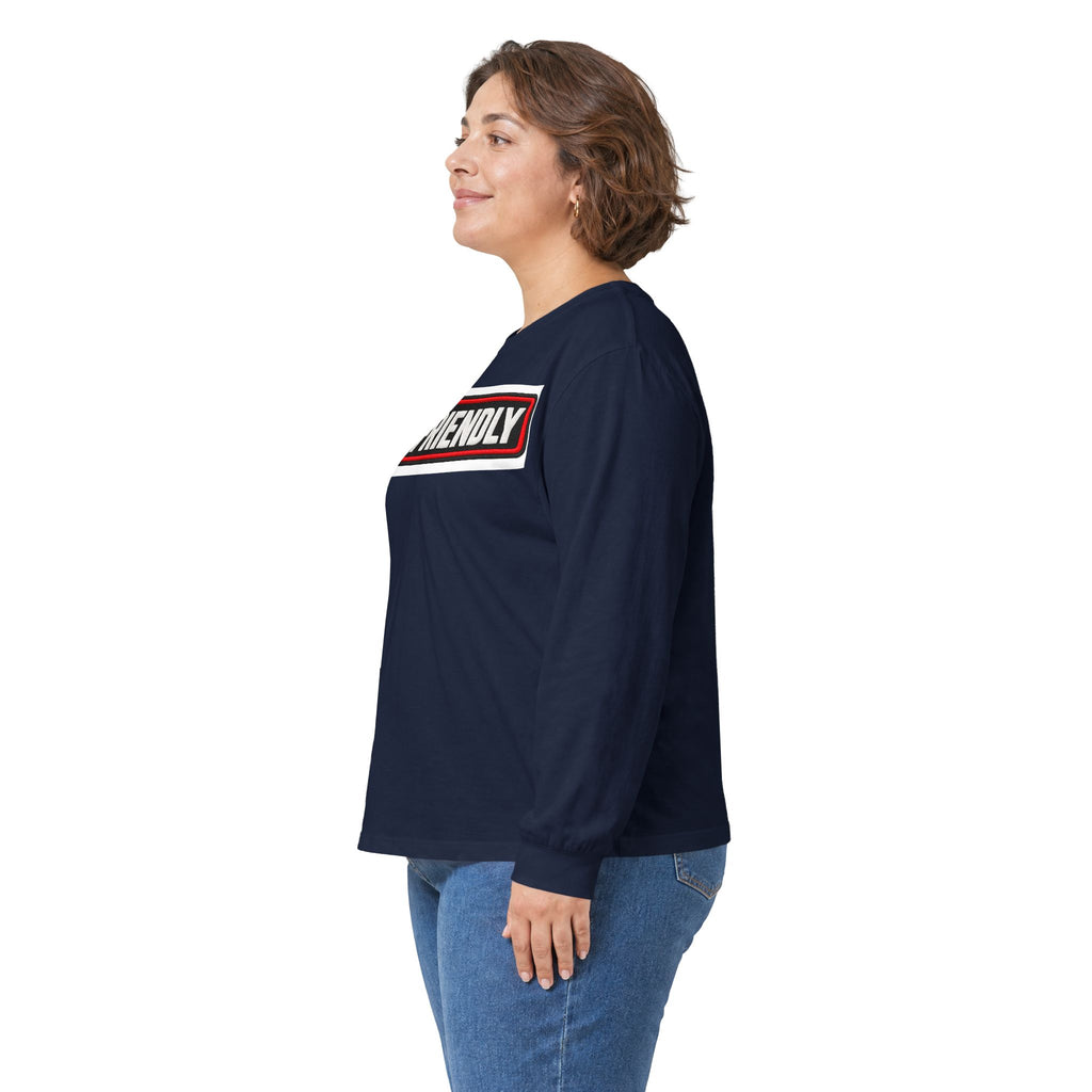 Not Friendly - Service Dog Patch - Unisex Ultra Cotton Long Sleeve Tee