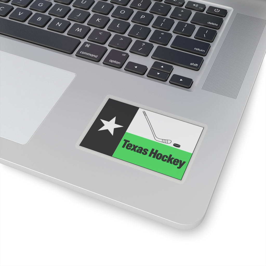 Texas Hockey Flag - Kiss-Cut Sticker