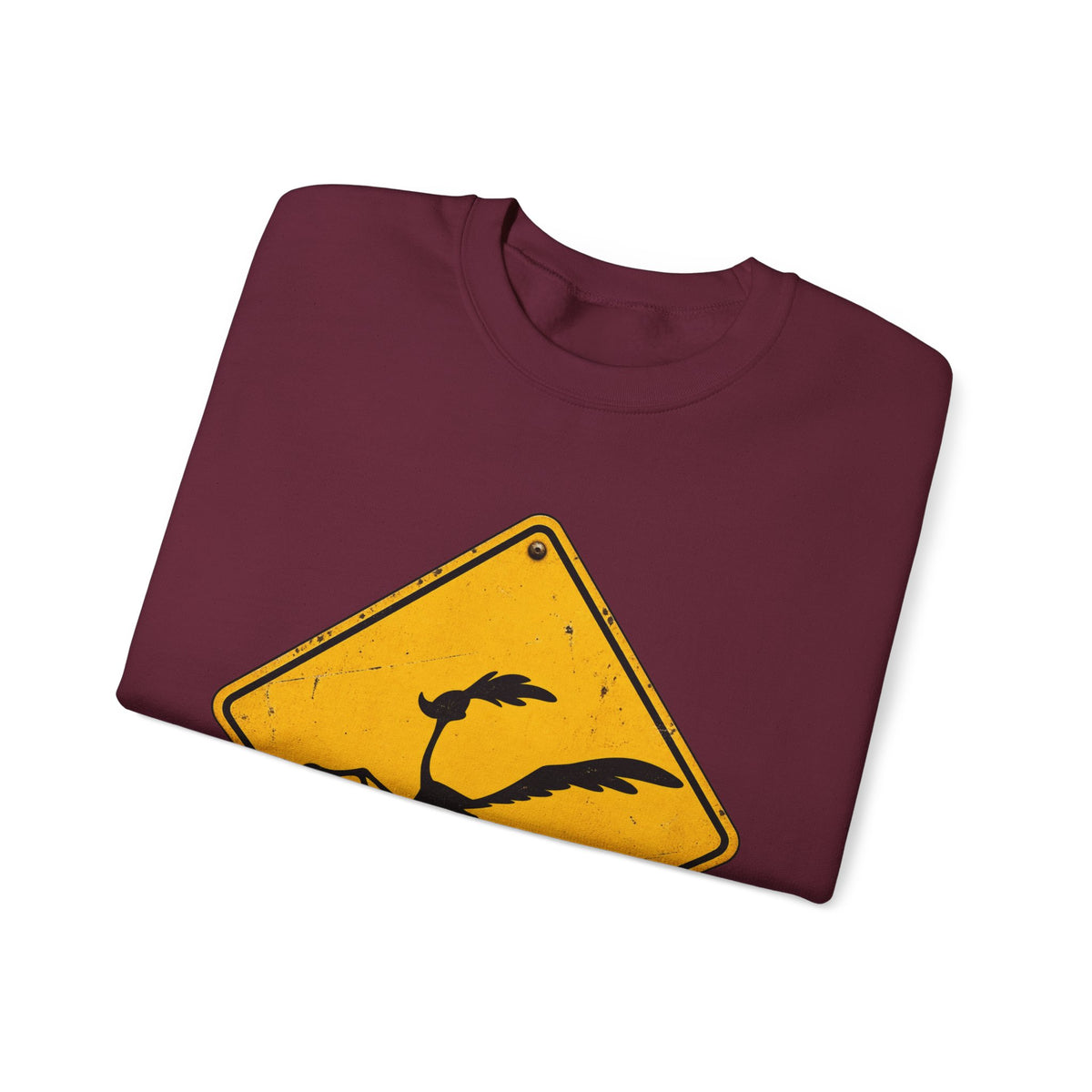 Roadrunner Yellow Diamond Sign - Crewneck Sweatshirt
