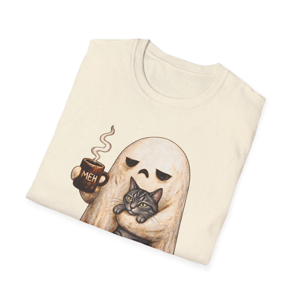 Meh Ghost and Gray Tabby Cat - Classic Tee
