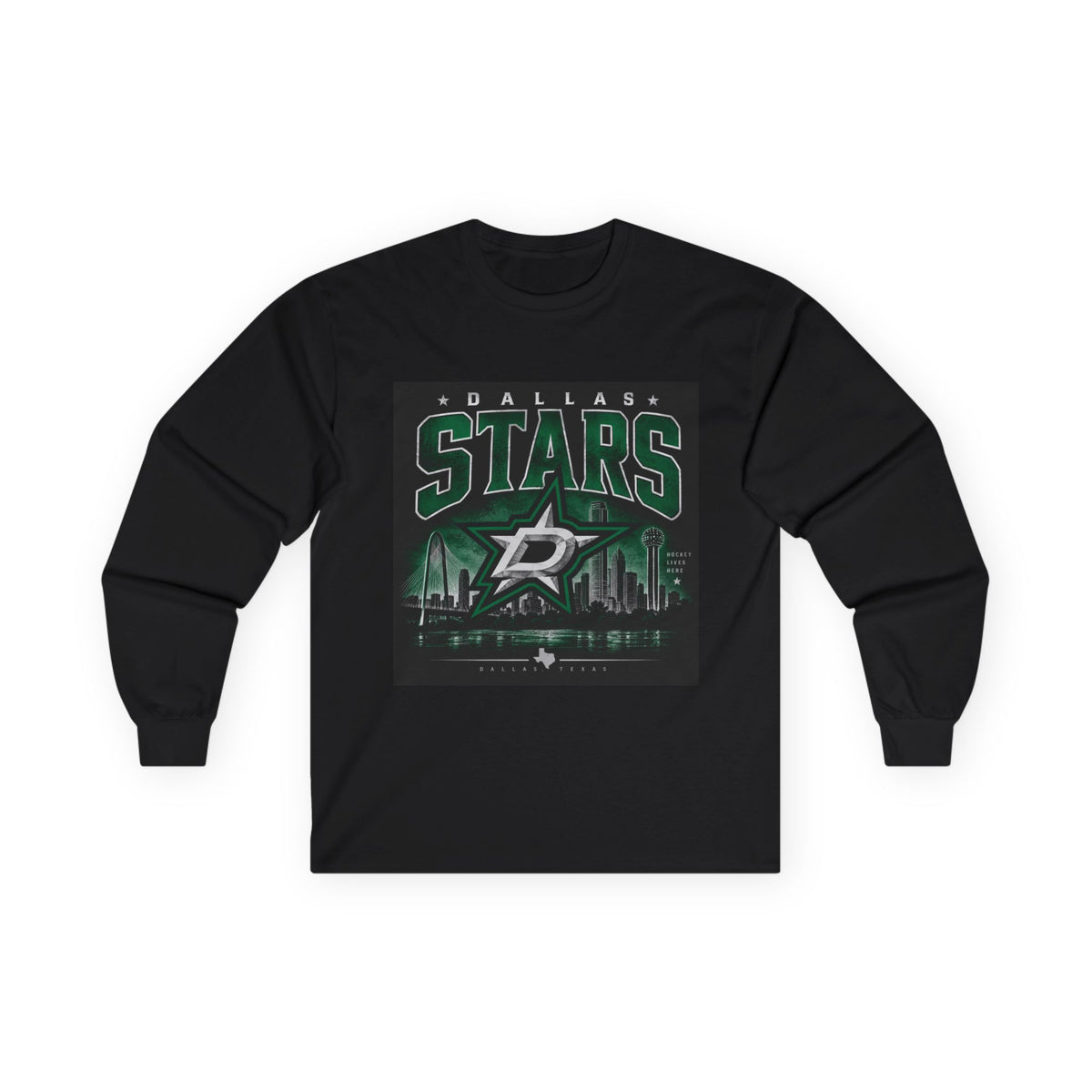 Dallas Stars Skyline Tee - Unisex Ultra Cotton Long Sleeve Tee