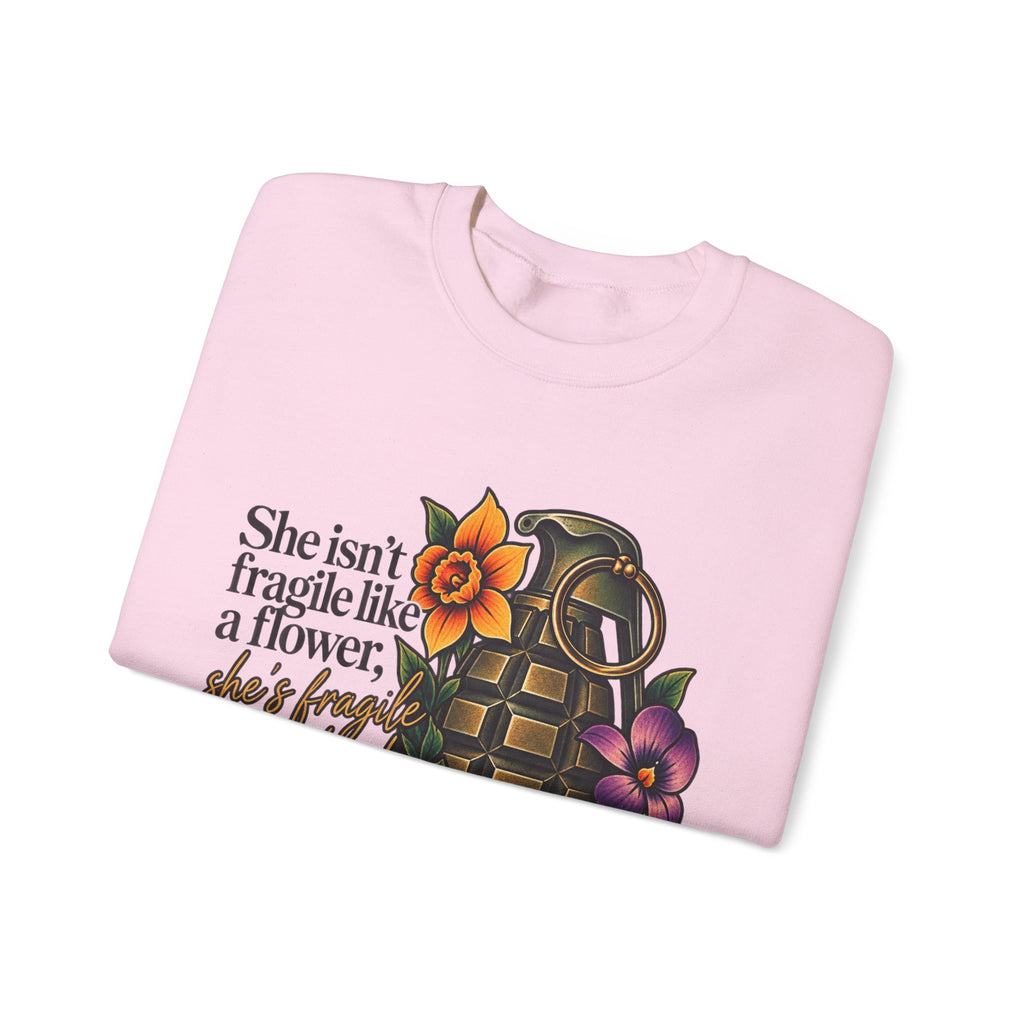 Fragile Like a Bomb - Floral Grenade - Crewneck Sweatshirt