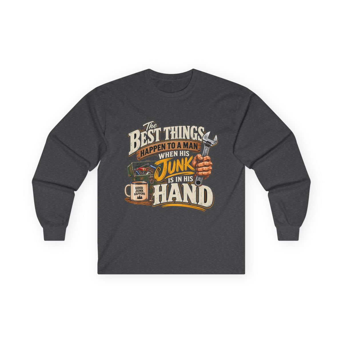 Best Things Happen in a Man's Hand - Unisex Ultra Cotton Long Sleeve Tee