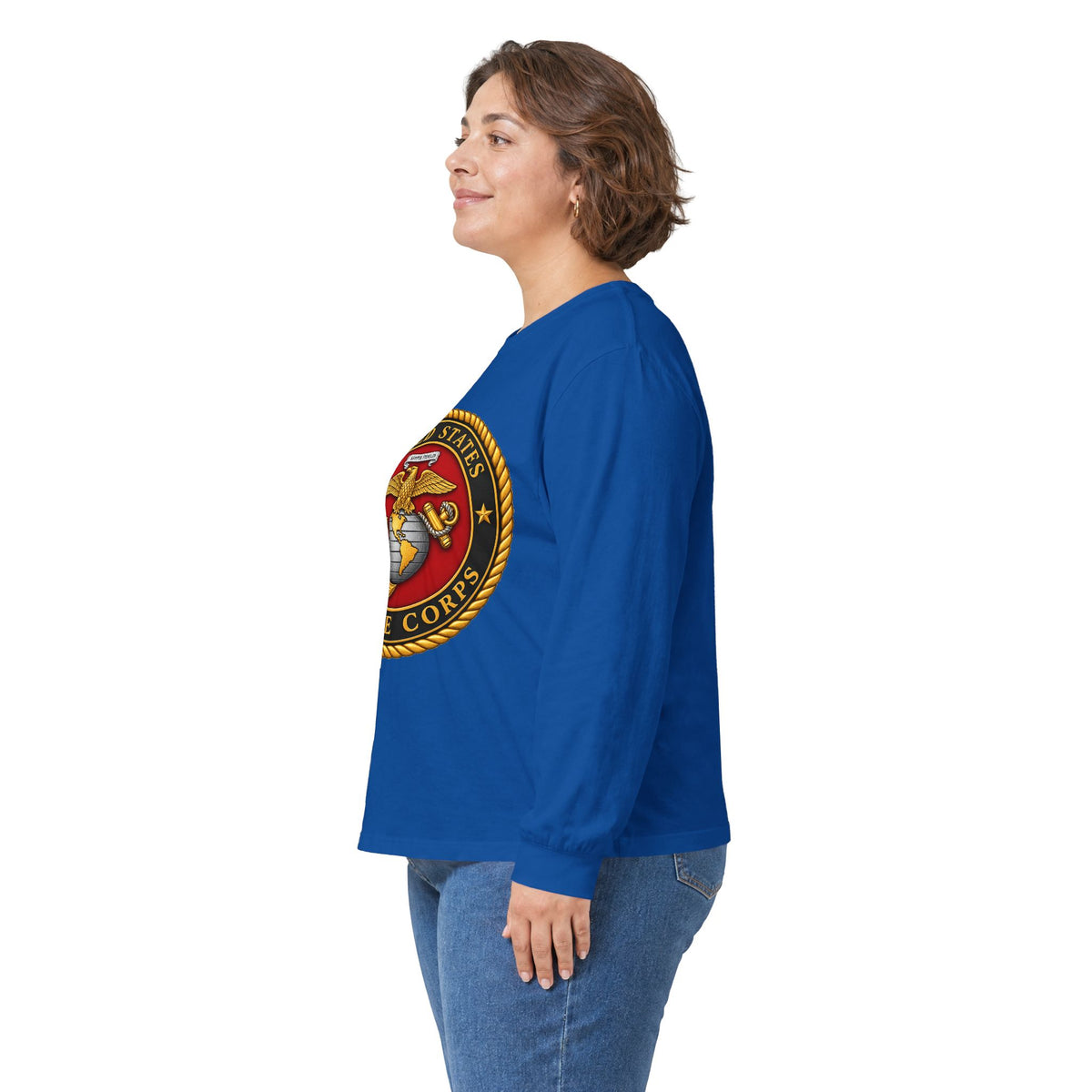 U.S. Marine Corps Emblem - Unisex Ultra Cotton Long Sleeve Tee