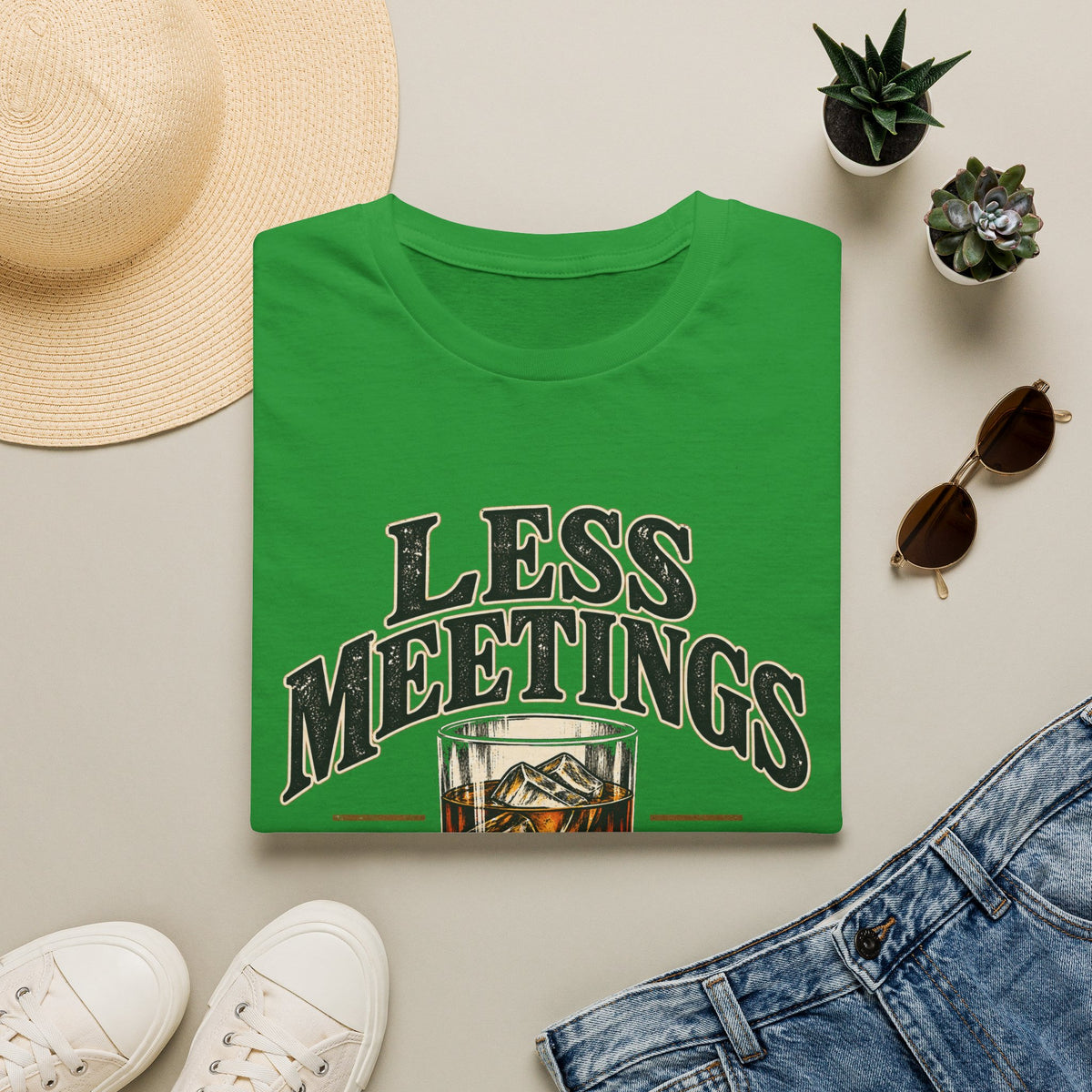 Less Meetings More Whiskey - Classic Tee