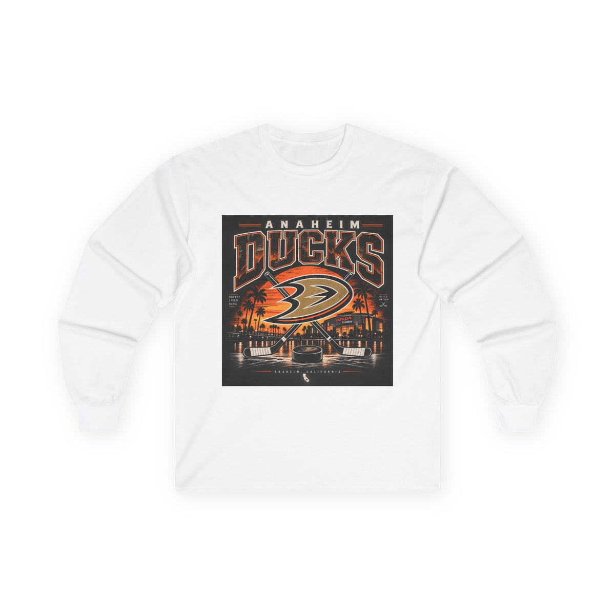 Anaheim Ducks Hockey Nights - Unisex Ultra Cotton Long Sleeve Tee