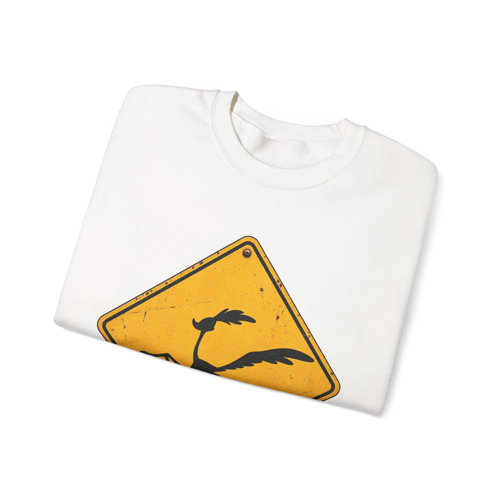 Roadrunner Yellow Diamond Sign - Crewneck Sweatshirt