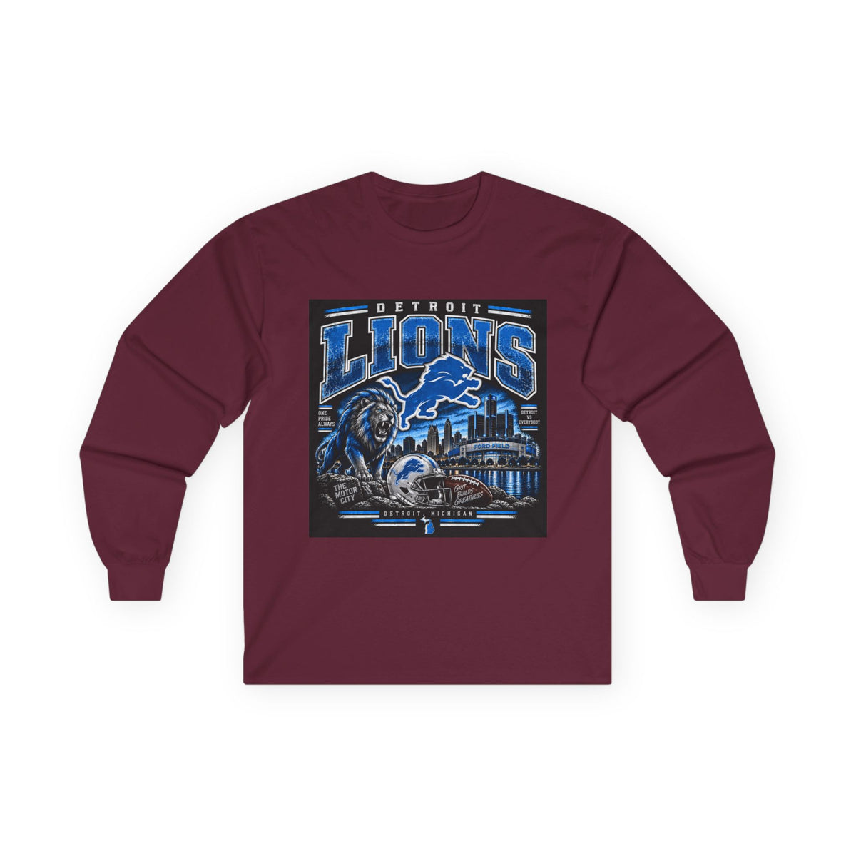 Detroit Lions Grit - Unisex Ultra Cotton Long Sleeve Tee