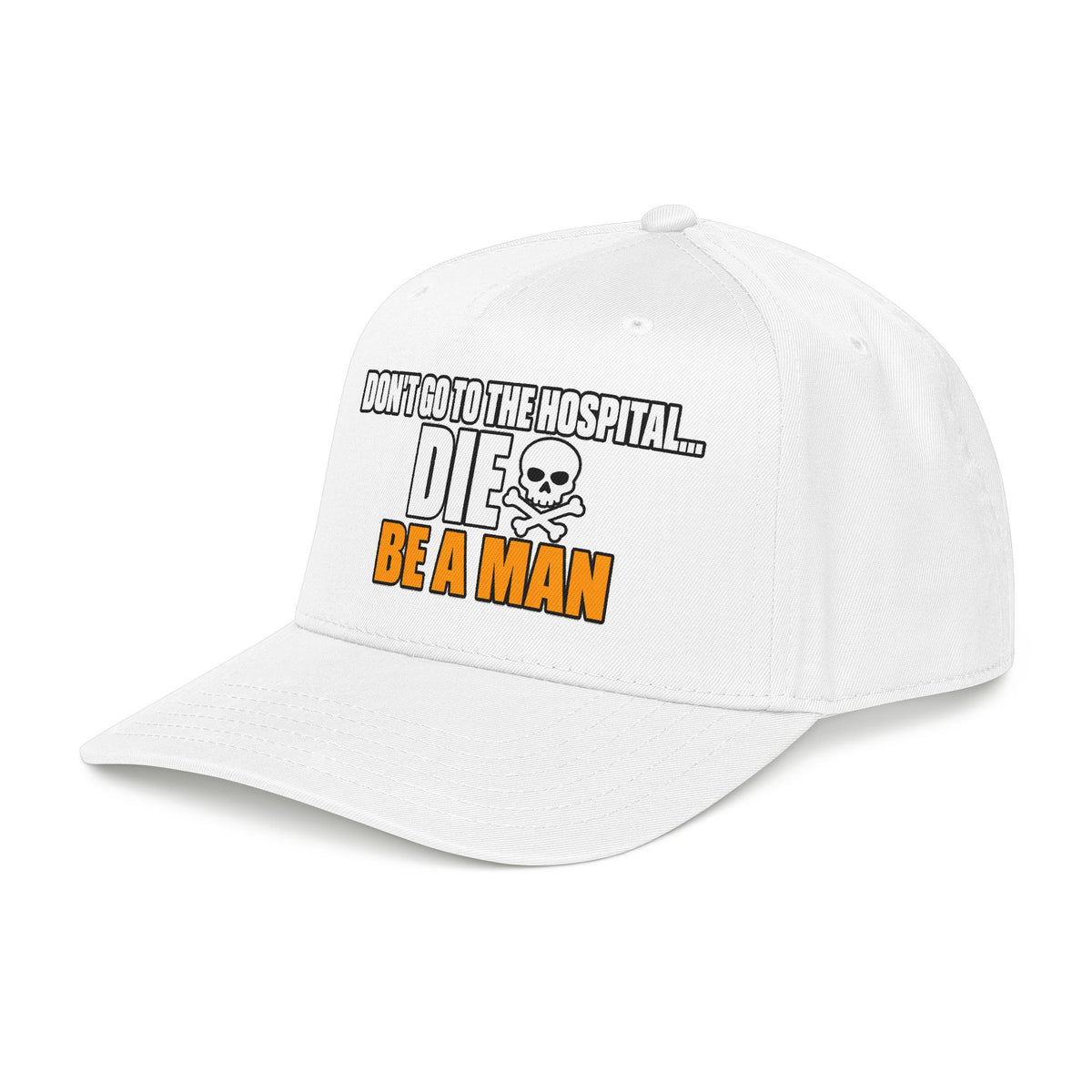 Dont Go to the Hospital - White Outlined - OTTO Baseball Hat