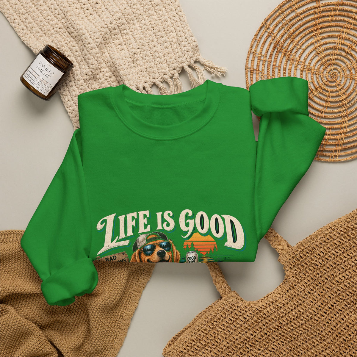 Life is Good Floatin' - Crewneck Sweatshirt