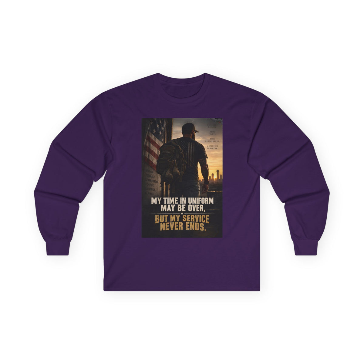 Service Never Ends - Unisex Ultra Cotton Long Sleeve Tee