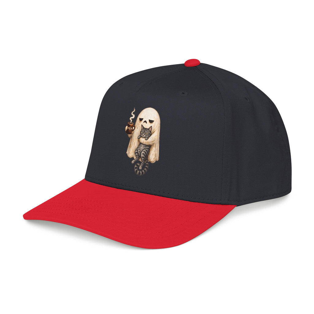 Meh Ghost and Gray Tabby Cat - OTTO Baseball Hat