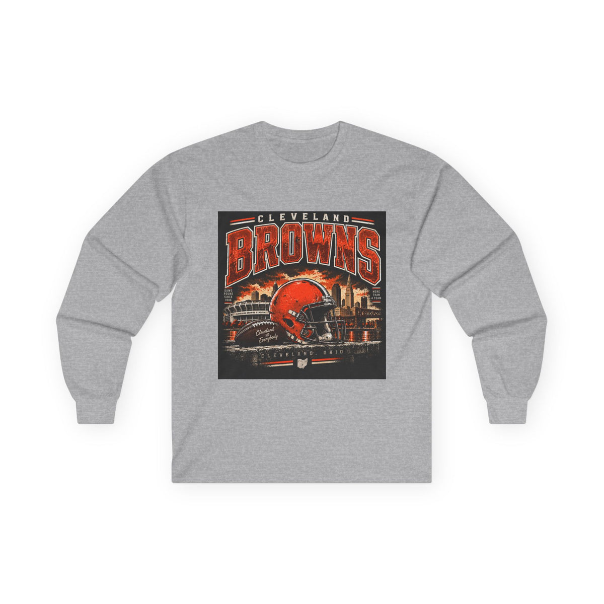 Cleveland Browns Skyline - Unisex Ultra Cotton Long Sleeve Tee