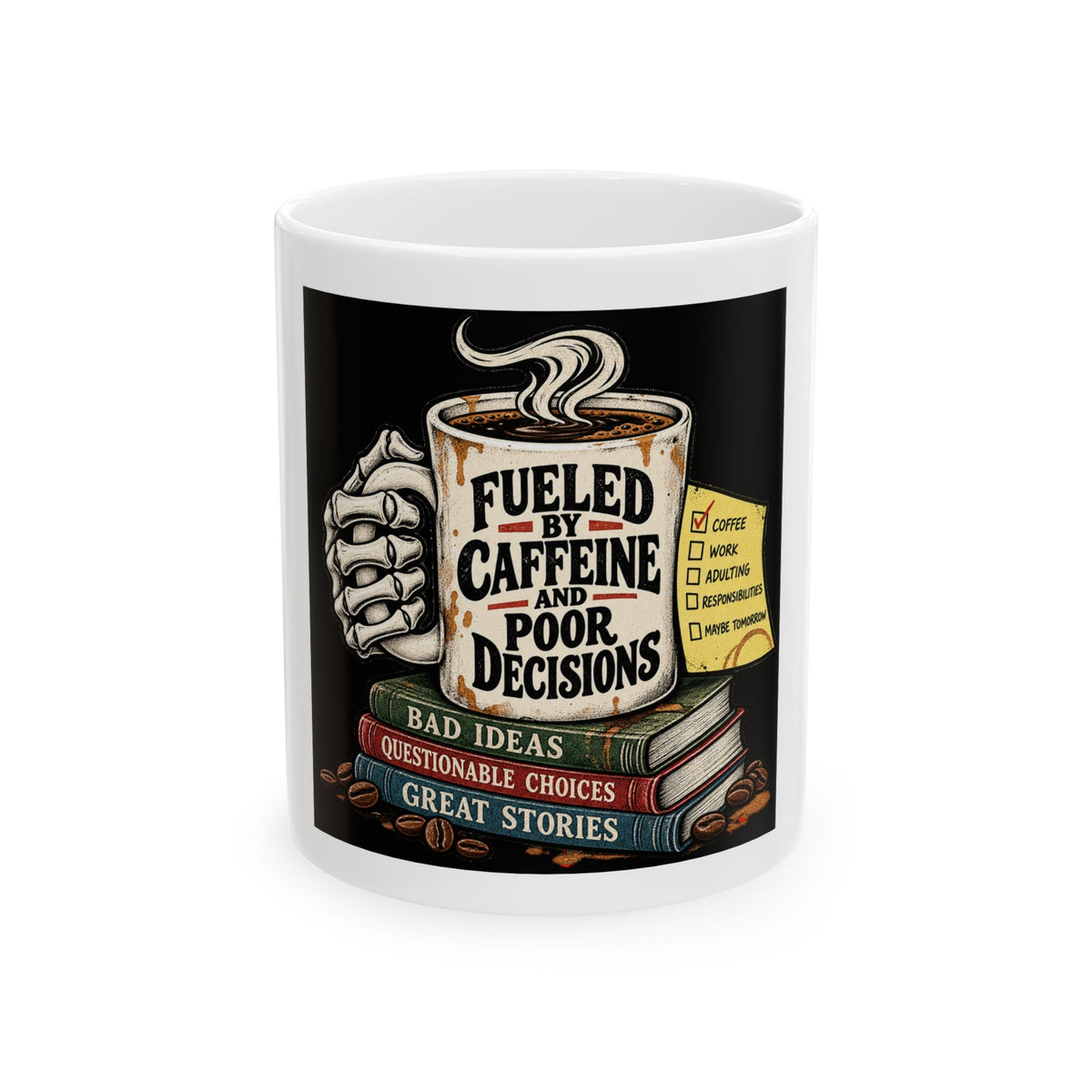 Fueled by Caffeine - Ceramic Mug 11oz and 15oz