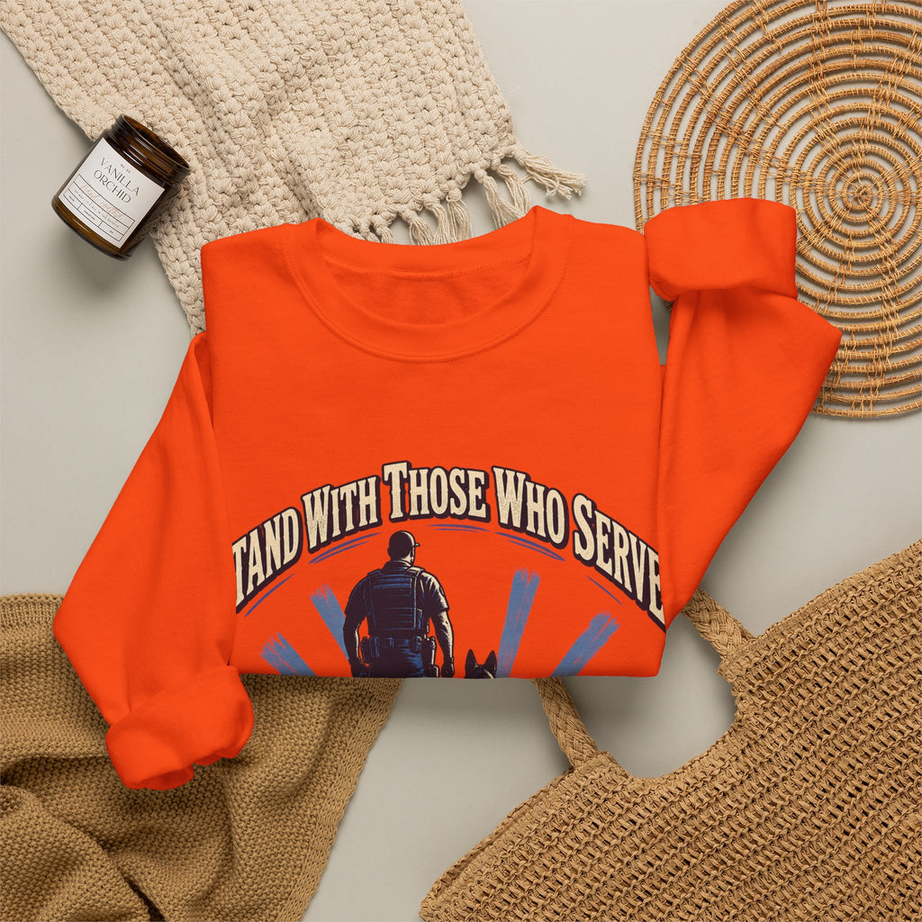 Stand With Those Who Serve Police K9 - Crewneck Sweatshirt