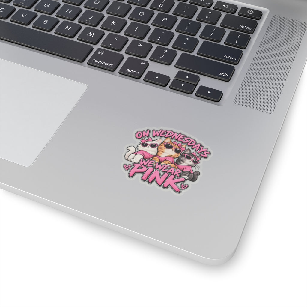 On Wednesdays We Wear Pink - Kiss-Cut Sticker