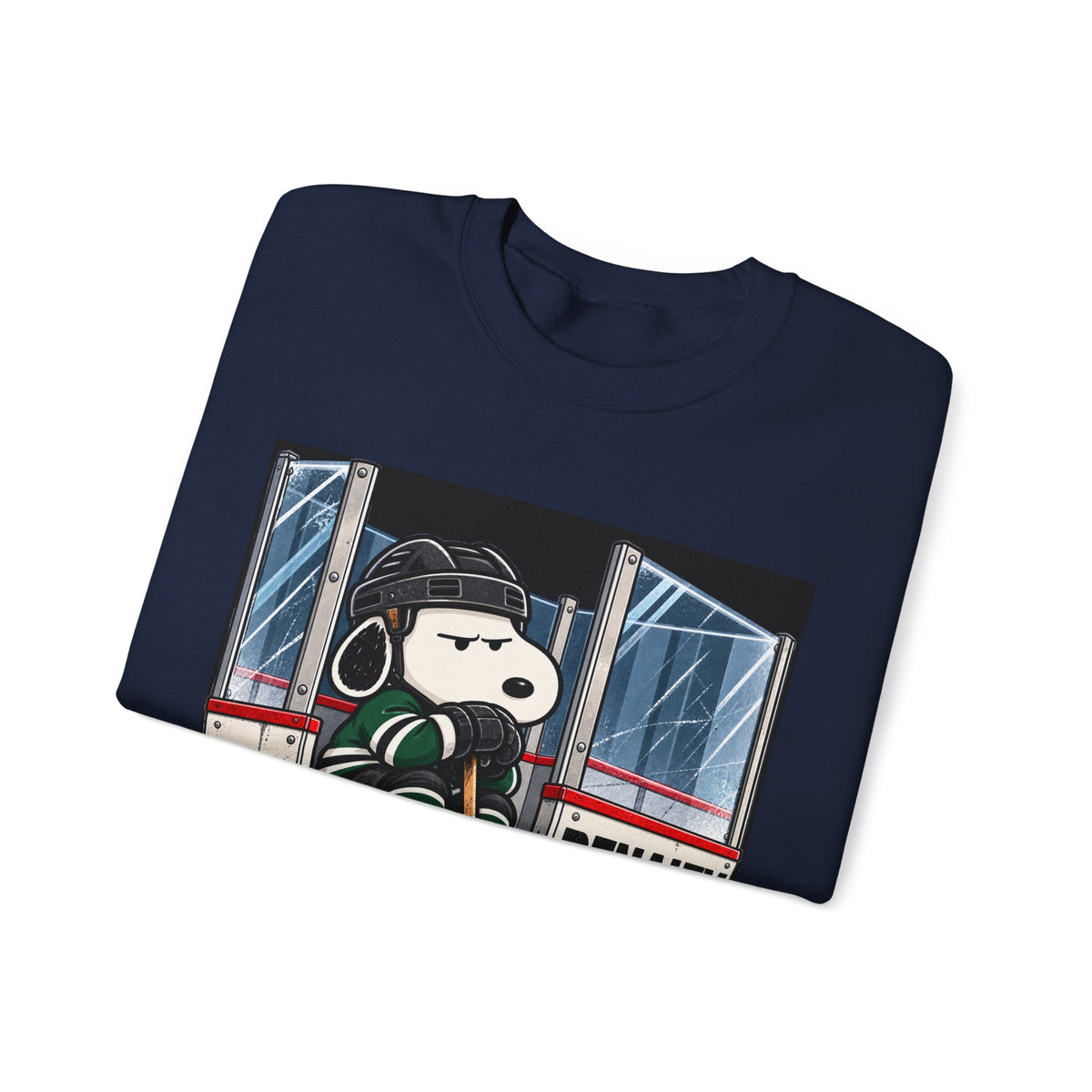 Snoopy Hockey Penalty Box Green - Crewneck Sweatshirt