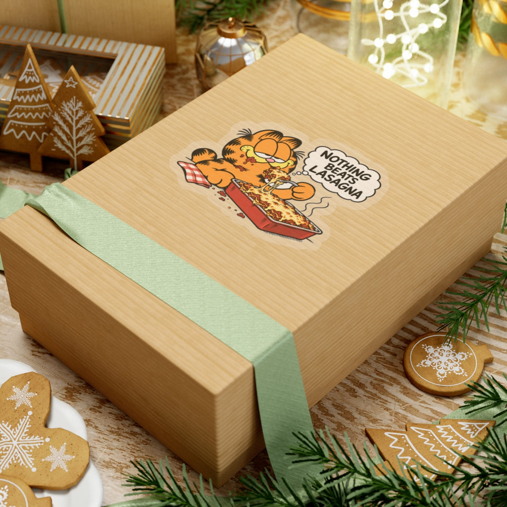 Nothing Beats Lasagna - Kiss-Cut Sticker