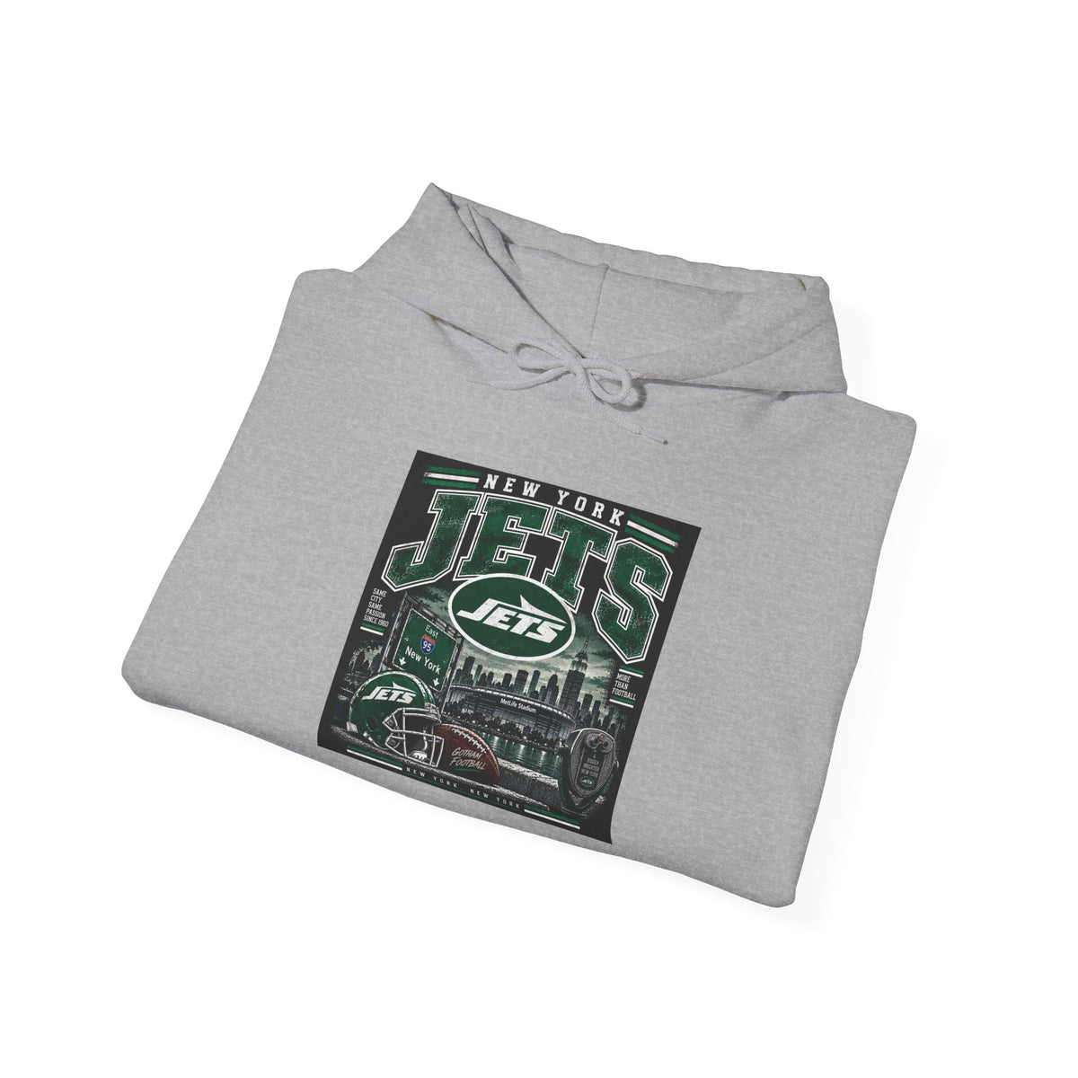 New York Jets Skyline - Hoodie