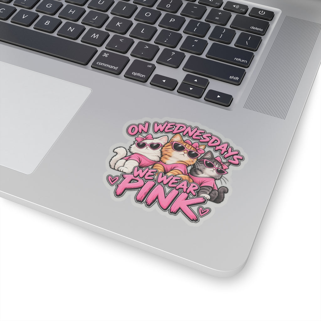 On Wednesdays We Wear Pink - Kiss-Cut Sticker
